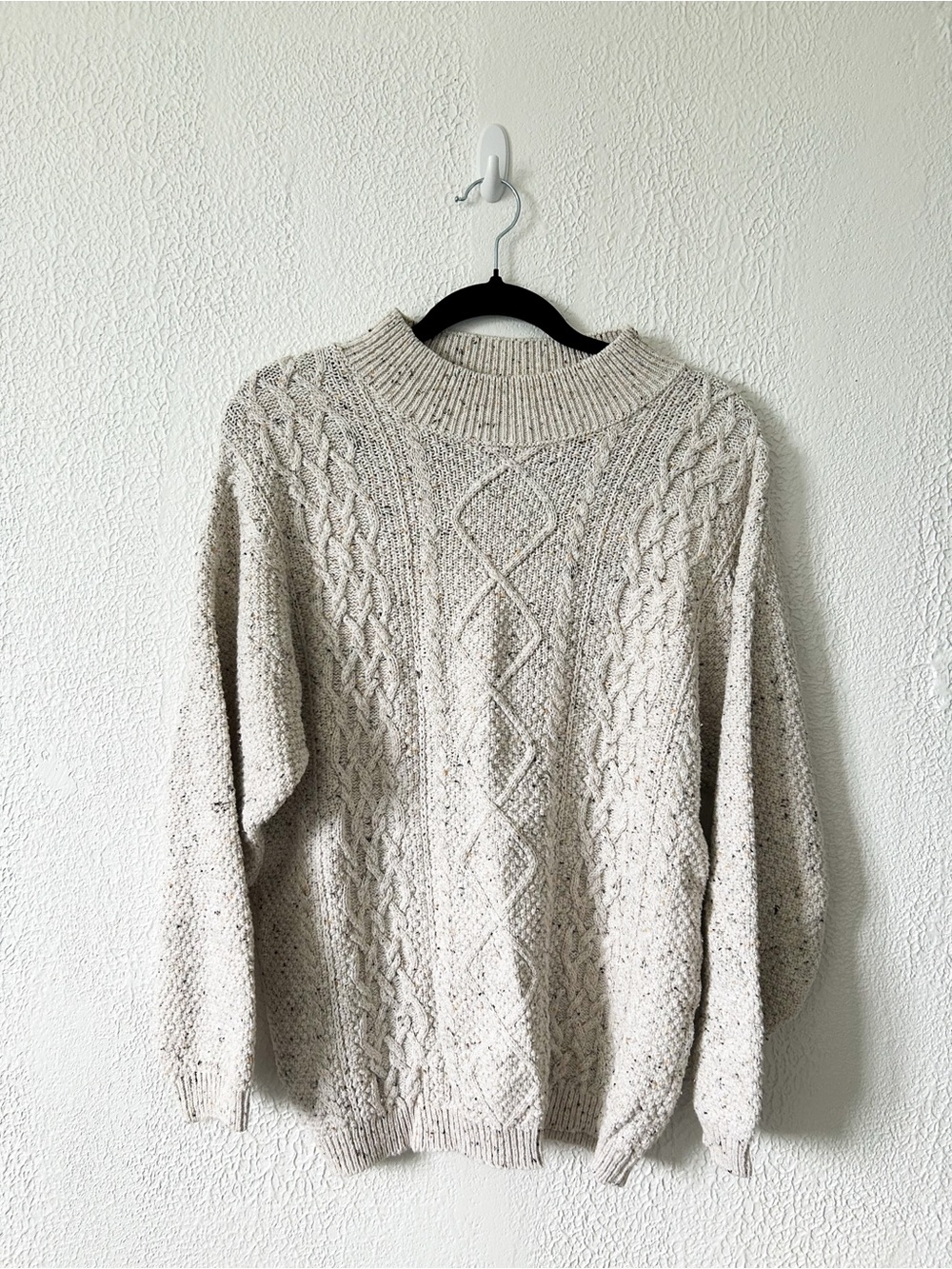 Northern Reflections Classic Cable Knit Sweater - Cream